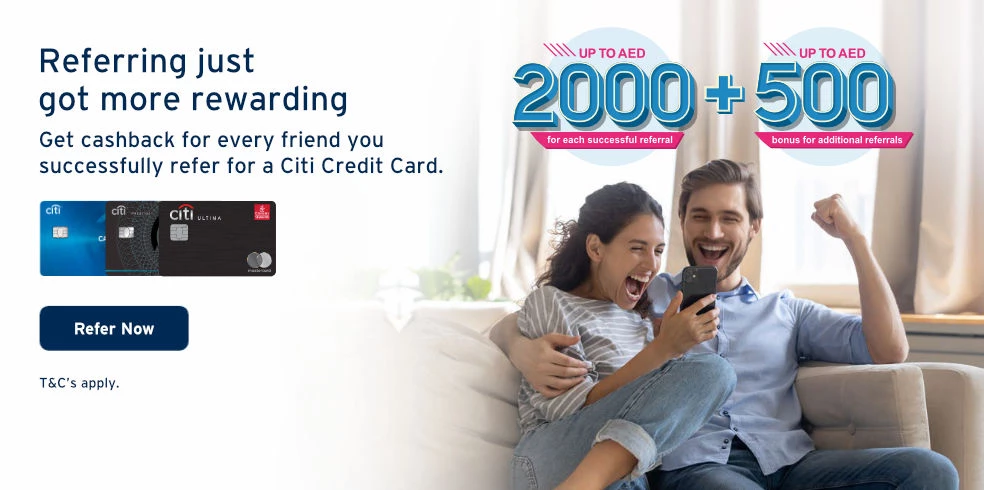 Good things happen when friends get together. Get cashback for every friend you refer for a Citi Credit Card.